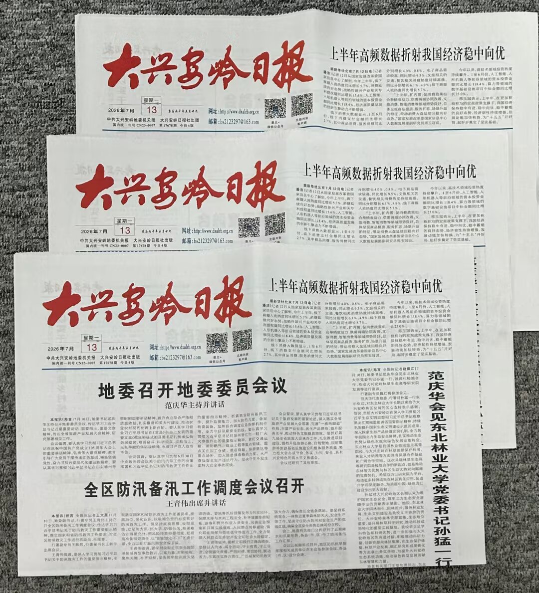 大兴安岭日报版面展示